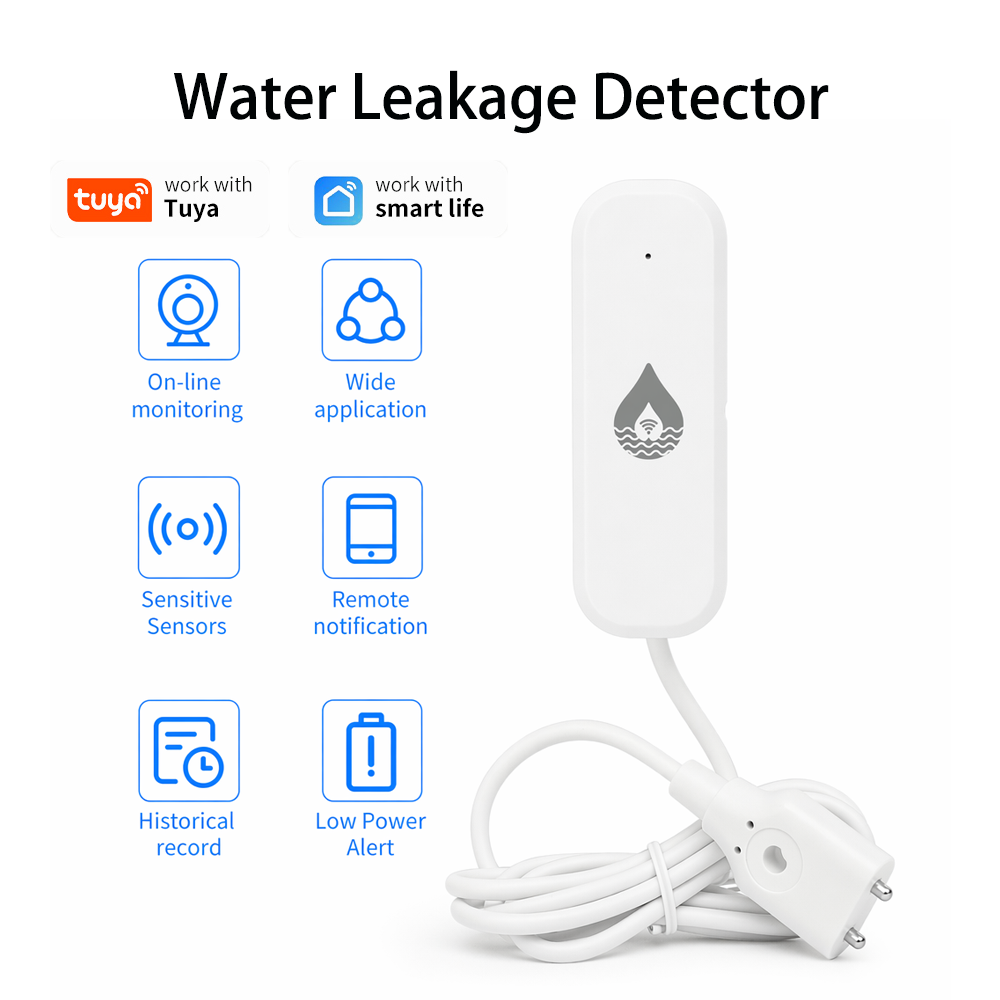 Water Leak Detector Wifi Alarm - YFK WiFi/Zigbee 누수 경보 센서 Tuya