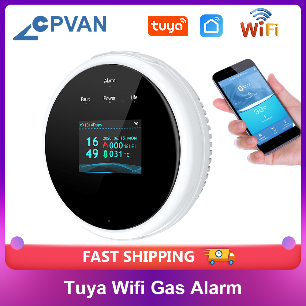 Smart Gas Leak Detector Lpg - CPVAN 투야 와이파이 천연가스 경보 센서