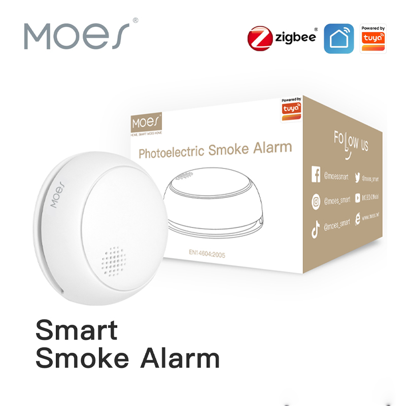 Zigbee Smoke Sensor Tuya - MOES ZigBee 스마트 무선 연기 감지기