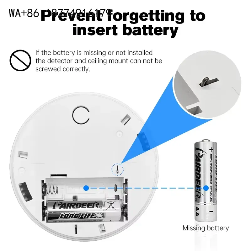 Smart Smoke Detector Wifi - wmwmnu 공장 직판, 85dB, DC 3V,