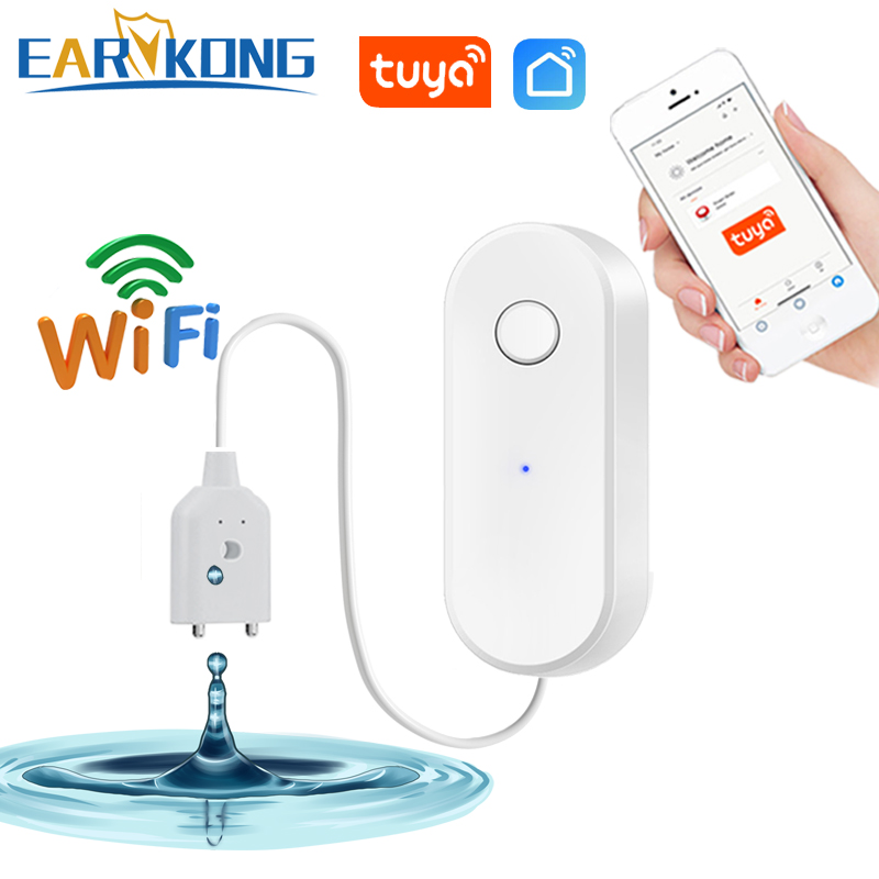 Water Leak Detector Wifi Alarm - EARYKONG 투야 와이파이 누수 센서 액체
