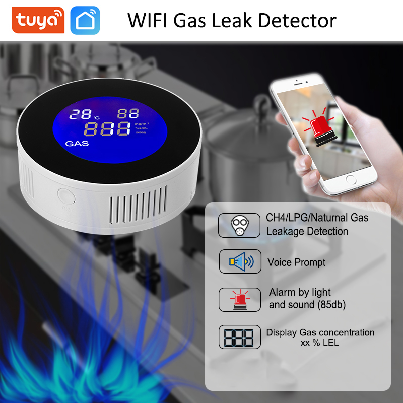 Smart Gas Leak Detector Lpg - WIFI 투야 천연 LPG 가스 누출