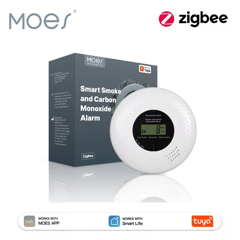 Zigbee Smoke Sensor Tuya - MOES Tuya ZigBee 연기 및 일산화탄소