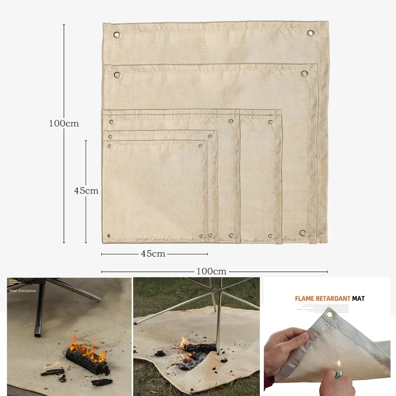 Fire Blanket Fiberglass - 30*30CM 새로운 야외 캠핑 내화 천