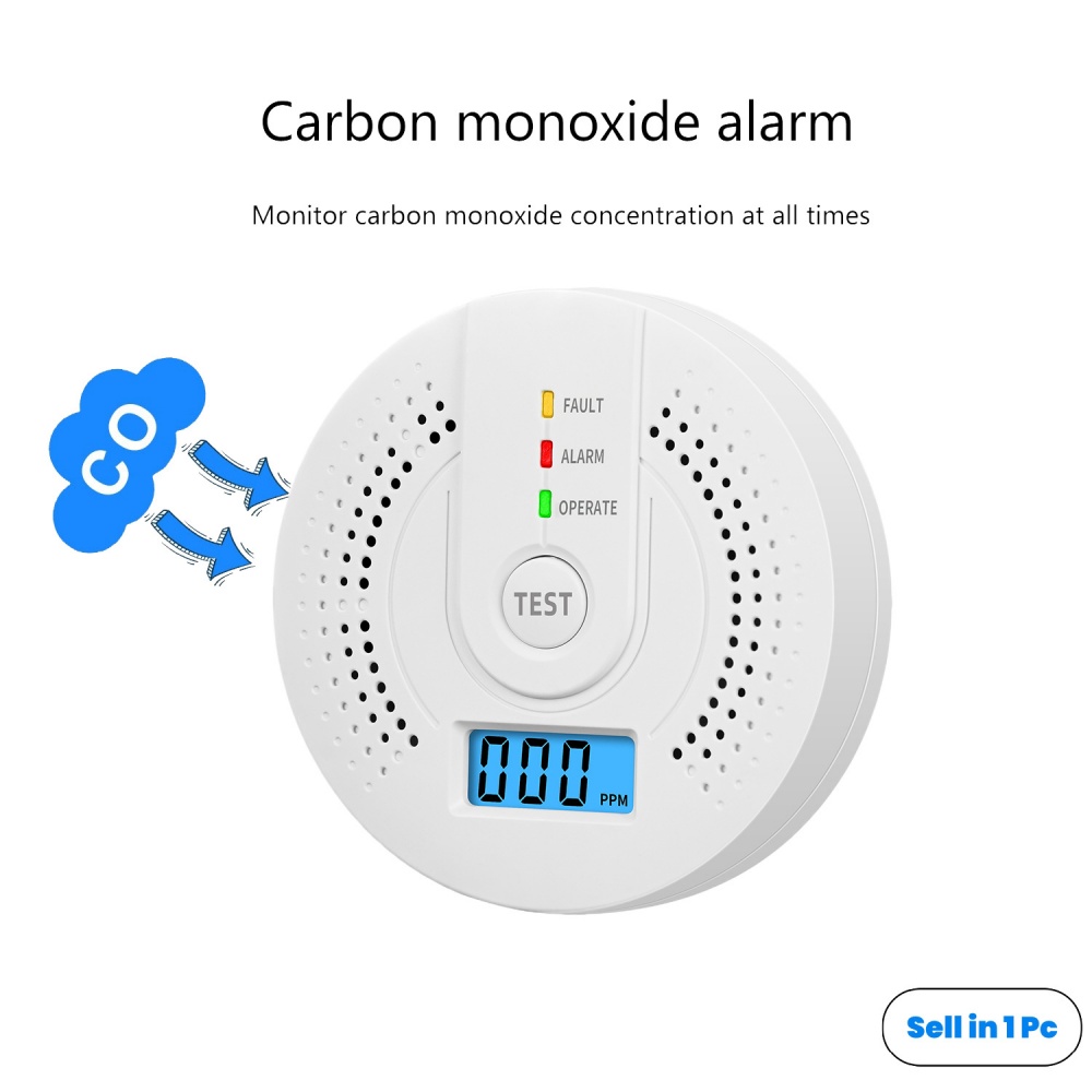 Carbon Monoxide Detector Combo - 일산화탄소 감지기 일산화탄소 경보 배터리 구동