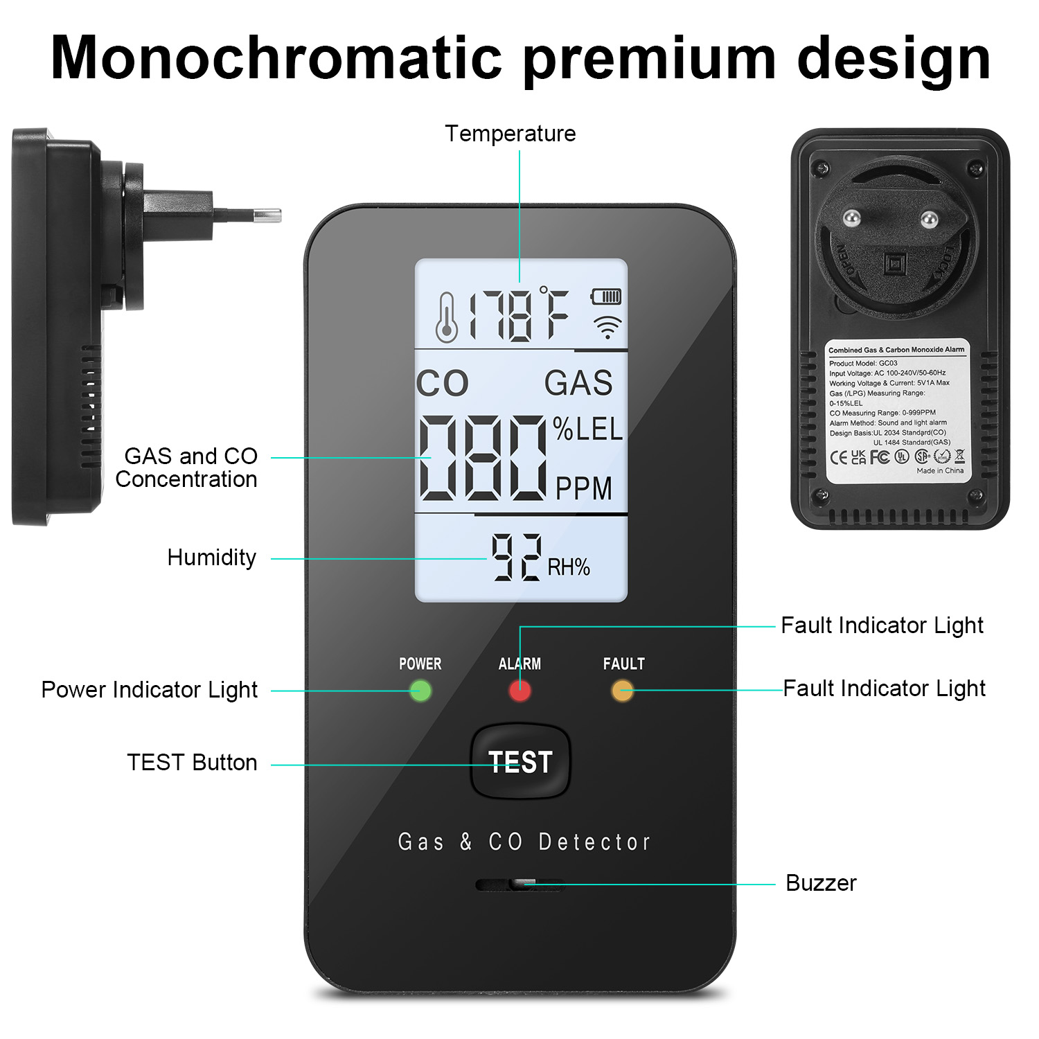 천연가스 감지기 및 일산화탄소 감지기 결합, 4-in- - Carbon Monoxide Detector Combo 리뷰 및 가격