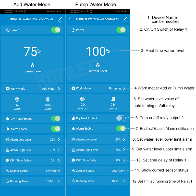 KONLEN Tuya 수위 센서 WIFI 스마트 홈 누 - Water Leak Detector Wifi Alarm 리뷰 및 가격