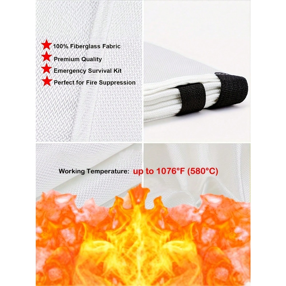 화재 담요 39.37 X 39.37 인치 비상용 난연  - Fire Blanket Fiberglass 리뷰 및 가격