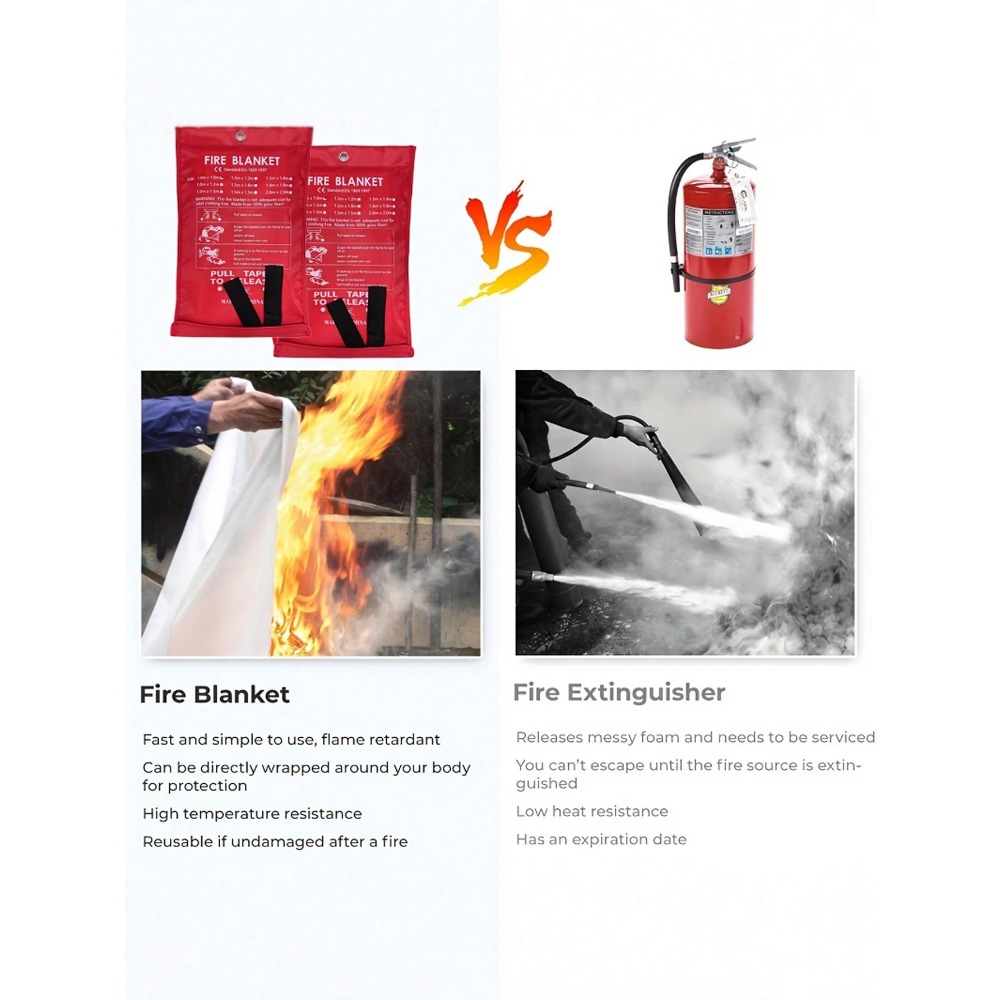 화재 담요 39.37 X 39.37 인치 비상용 난연  - Fire Blanket Fiberglass 리뷰 및 가격