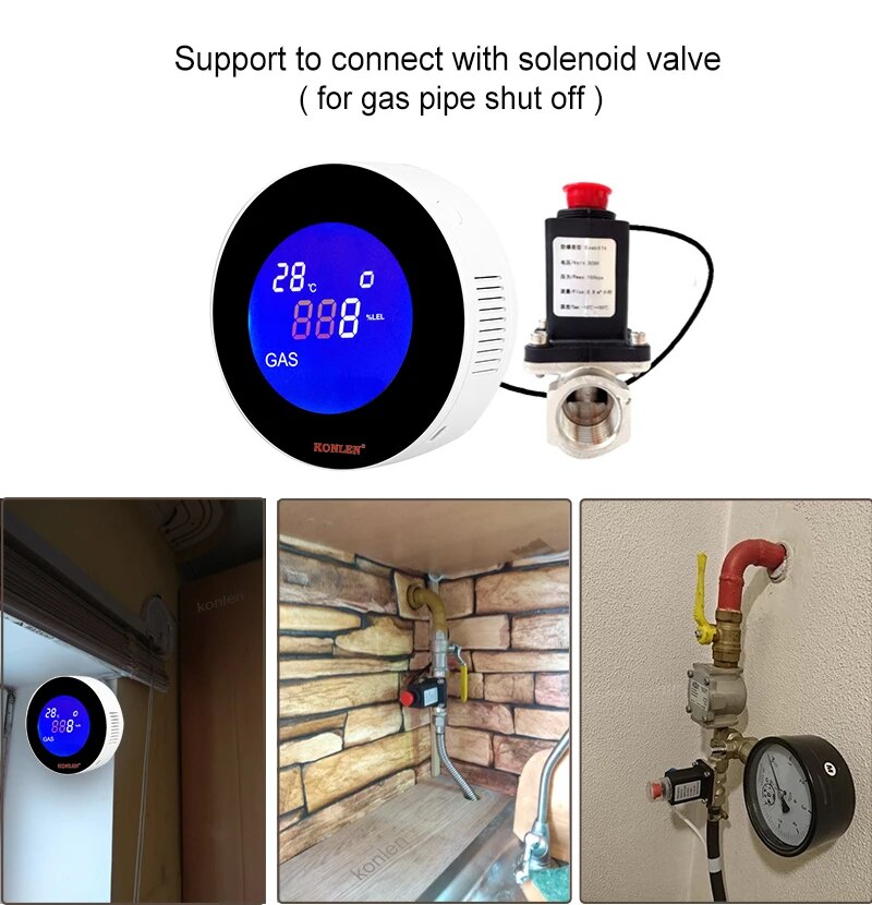 Tuya WIFI 자연 LPG 가스 누출 센서 감지기  - Smart Gas Leak Detector Lpg 리뷰 및 가격