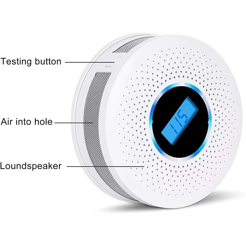 2 in 1 LCD 디스플레이 일산화탄소 및 연기 감지 - Carbon Monoxide Detector Combo 리뷰 및 가격