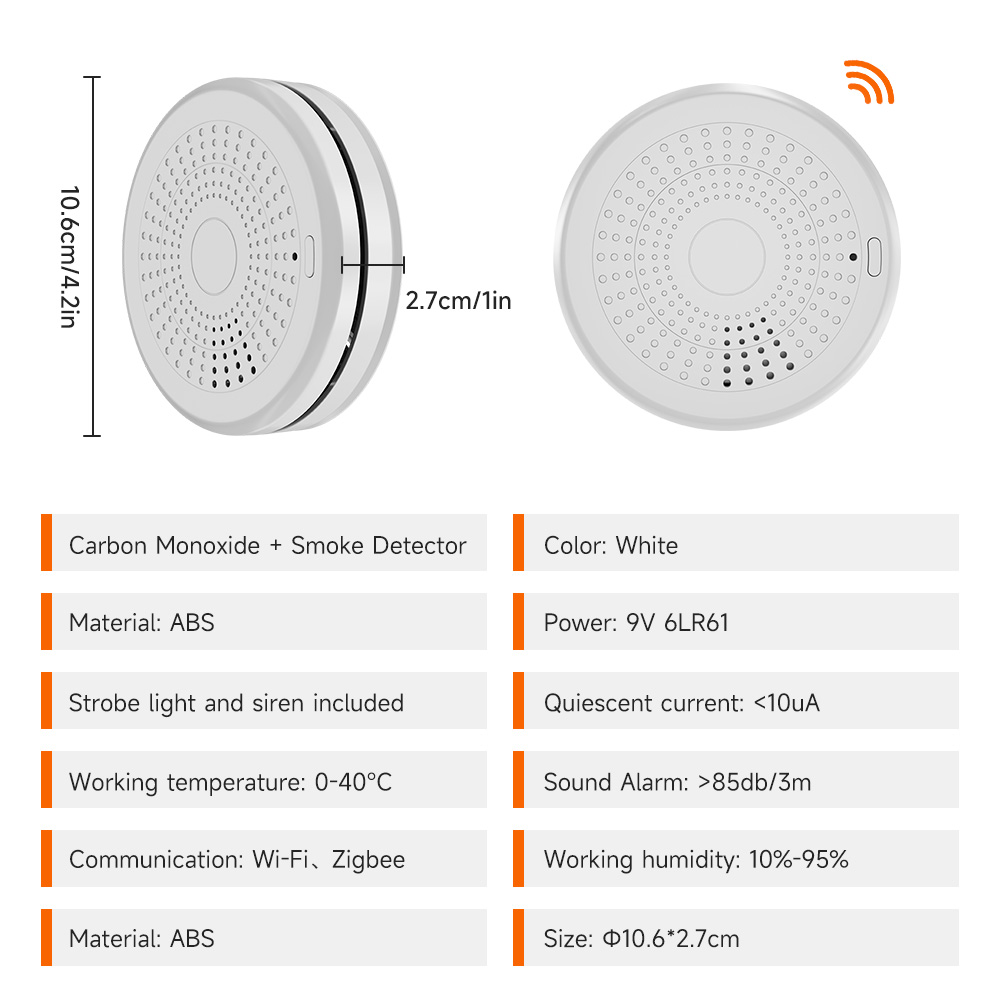 투야 와이파이 2-in-1 연기 및 일산화탄소 감지기  - Zigbee Smoke Sensor Tuya 리뷰 및 가격