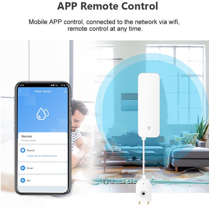 DTEN-Tuya WIFI 스마트 누수 센서 물 넘침  - Water Leak Detector Wifi Alarm 리뷰 및 가격