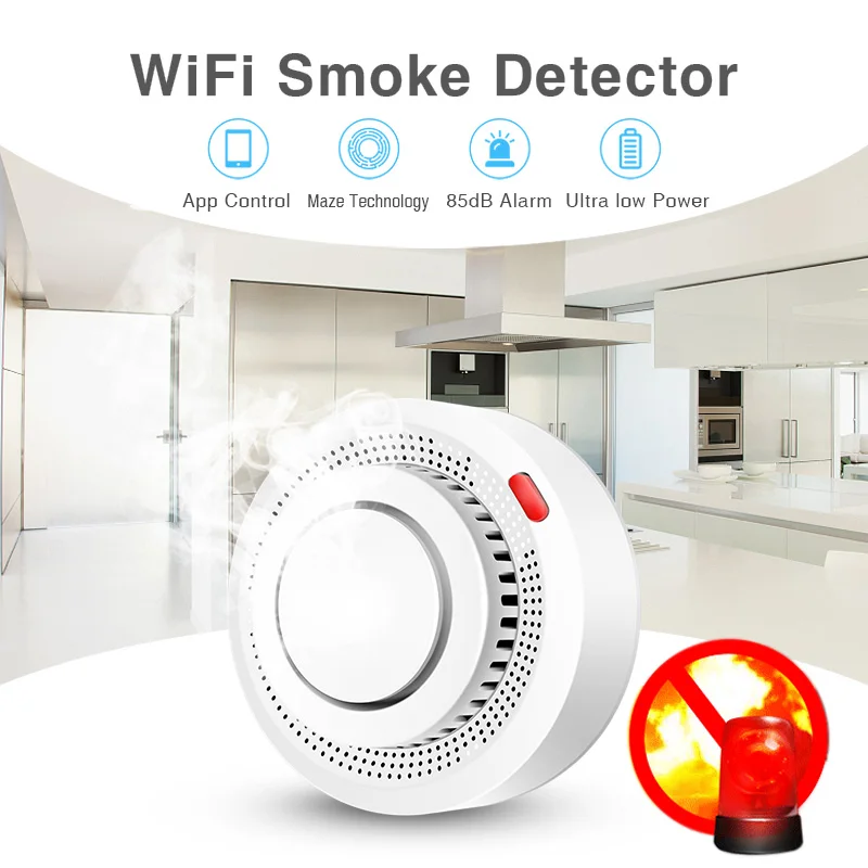 Tuya 스마트 WiFi 연기 감지기 화재 예방 연기  - Smart Smoke Detector Wifi 리뷰 및 가격