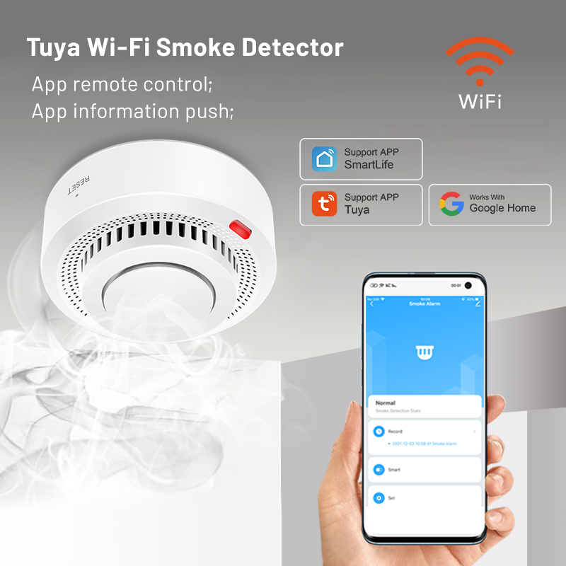 Tuya 스마트 WiFi 연기 감지기 화재 예방 연기  - Smart Smoke Detector Wifi 리뷰 및 가격