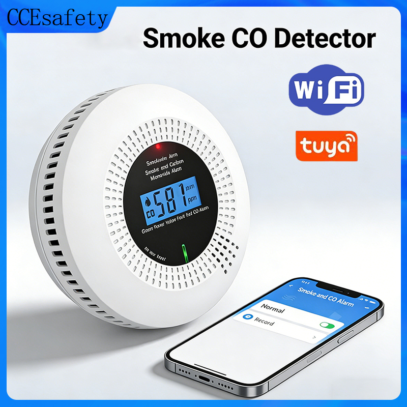 CO 연기 감지기 Wifi Tuya 연기 및 일산화탄소 - Smoke Alarm 10 Year Battery 리뷰 및 가격