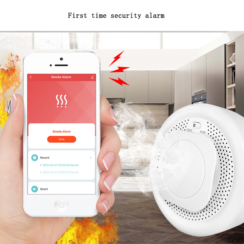 주방 화재 감지 독립형 가연성 가스 감지기 Tuya Z - Zigbee Smoke Sensor Tuya 리뷰 및 가격