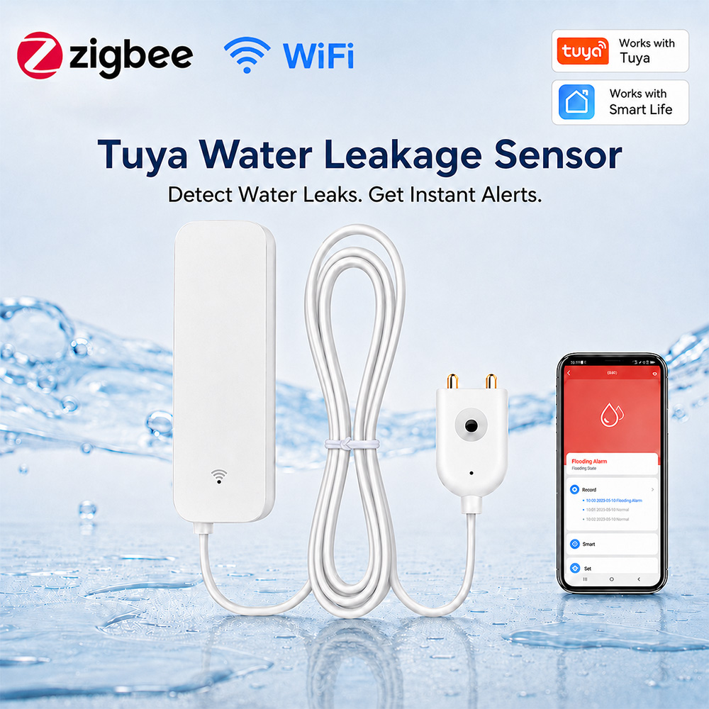 ZigBee WiFi 누수 센서 홍수 누출 경보 감지기 - Water Leak Detector Wifi Alarm 리뷰 및 가격