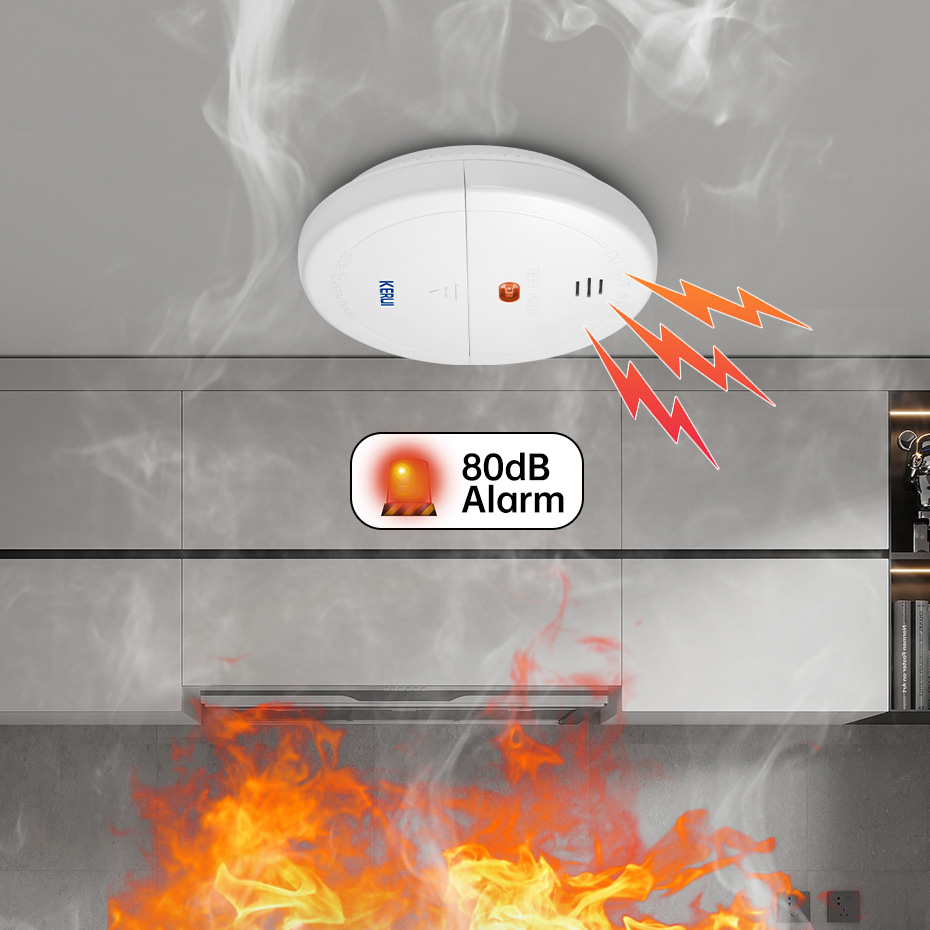 KERUI 5/10pcs 433MHZ 무선 홈 화재 연 - Smart Smoke Detector Wifi 리뷰 및 가격