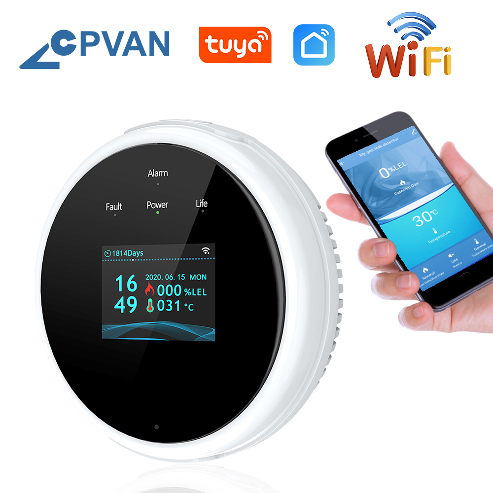 CPVAN 투야 와이파이 천연가스 경보 센서 LCD 디 - Smart Gas Leak Detector Lpg 리뷰 및 가격