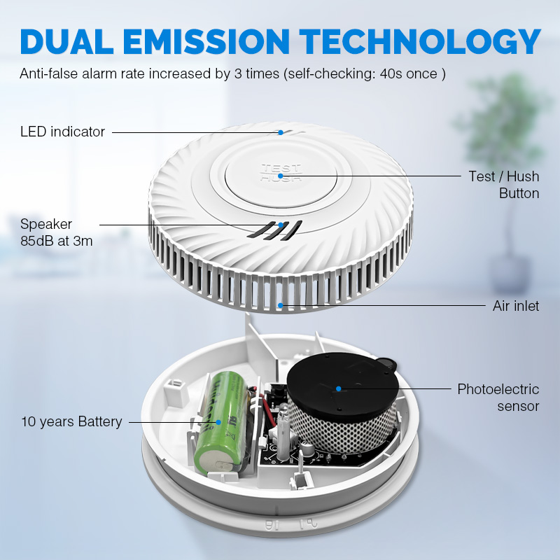 10년 배터리 수명 호텔용 스마트 무선 투야 와이파이  - Smart Smoke Detector Wifi 리뷰 및 가격
