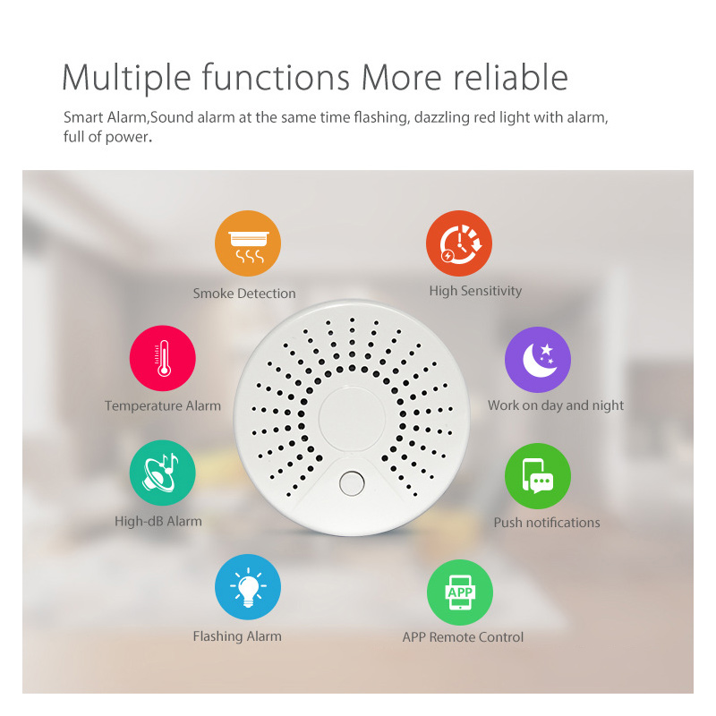Tuya WiFi 스마트 홈 연기 감지기 앱 원격 제어 - Smart Smoke Detector Wifi 리뷰 및 가격
