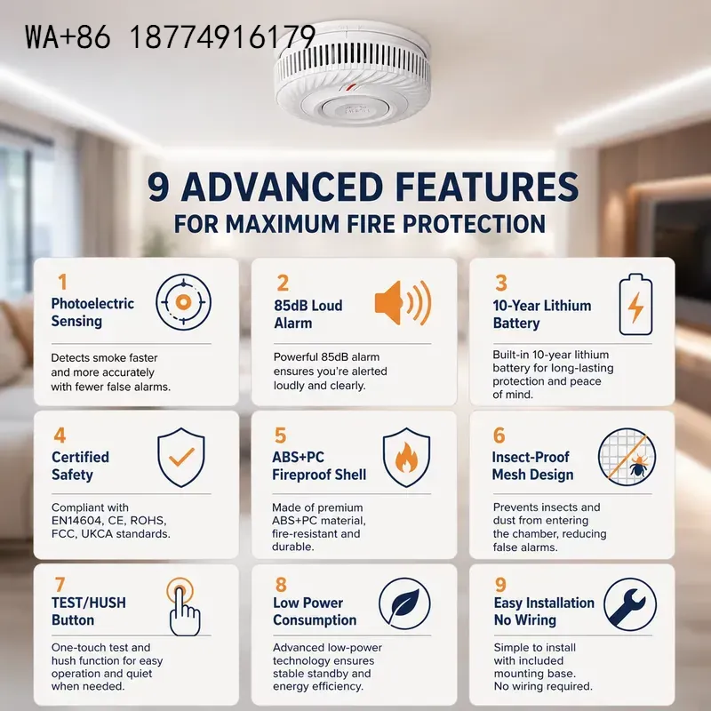 wmwmnu 10년 사용 가능한 배터리 내장형 독립형  - Smoke Alarm 10 Year Battery 리뷰 및 가격