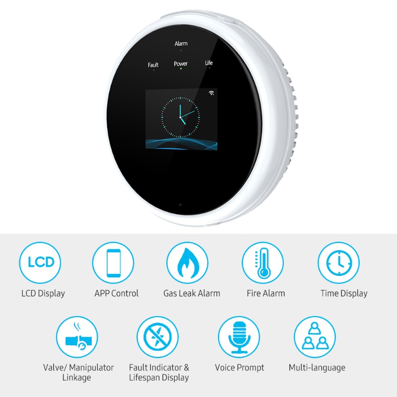 와이파이 가스 누출 감지기 및 화재 경보기 LCD 디스 - Smart Gas Leak Detector Lpg 리뷰 및 가격