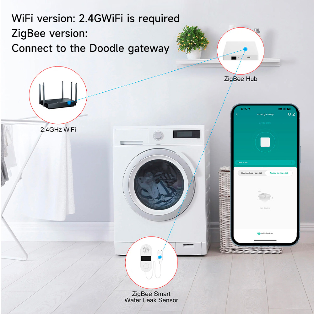 투야 와이파이 누수 감지기, 소리 및 빛 알람, 130 - Water Leak Detector Wifi Alarm 리뷰 및 가격