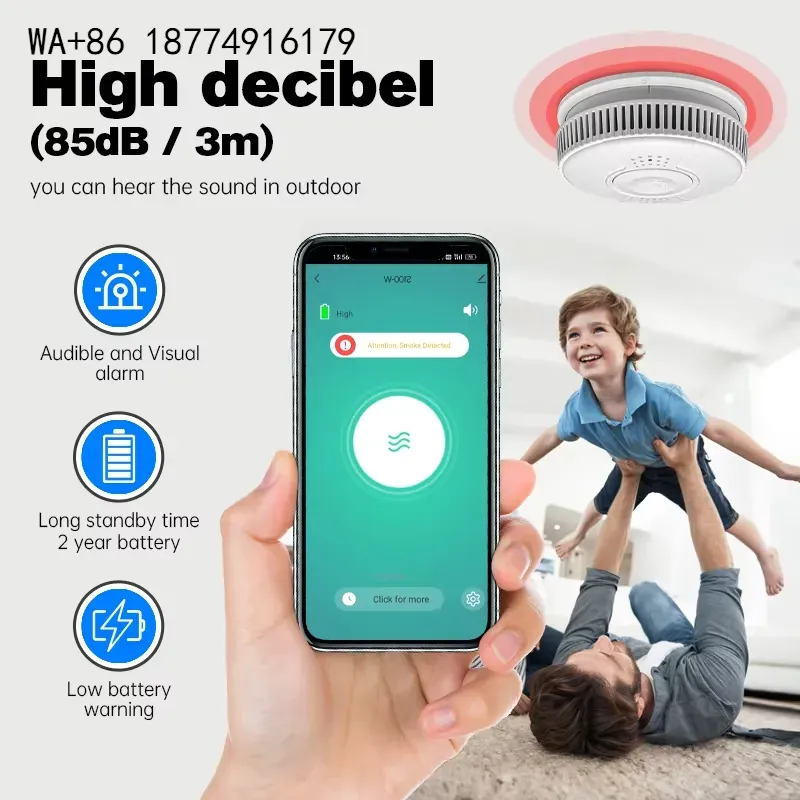 wmwmnu 공장 직판, 85dB, DC 3V, 호텔  - Smart Smoke Detector Wifi 리뷰 및 가격