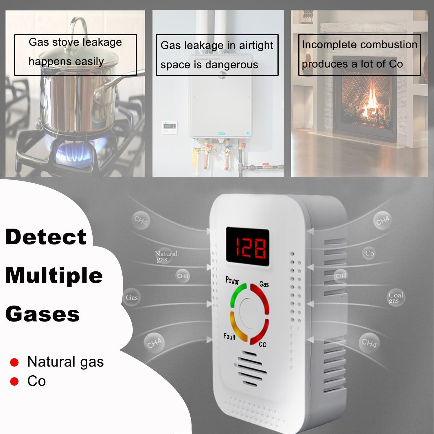 천연 가스 감지기 2in1 및 일산화탄소 CO 감지기, - Carbon Monoxide Detector Combo 리뷰 및 가격