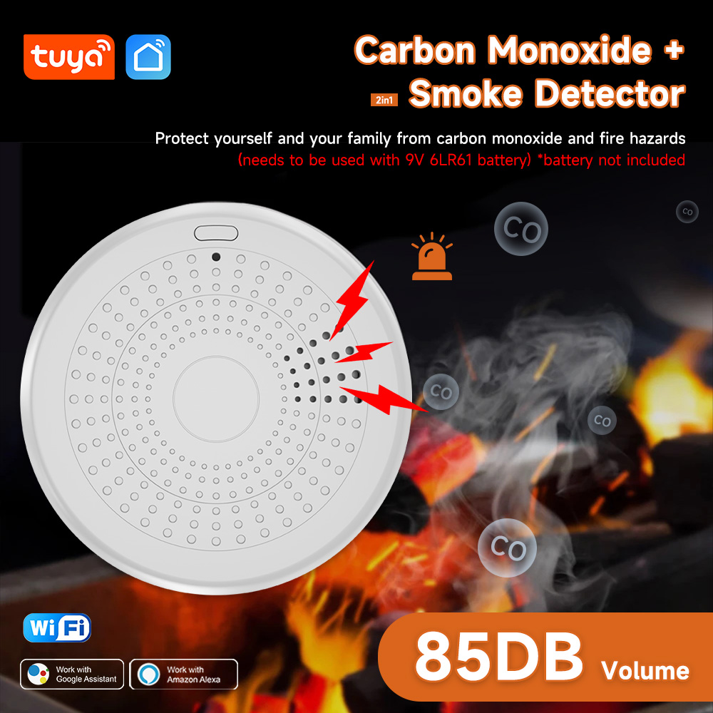 Tuya 2-in-1 WiFi/ZigBee 연기 경보기 - Zigbee Smoke Sensor Tuya 리뷰 및 가격