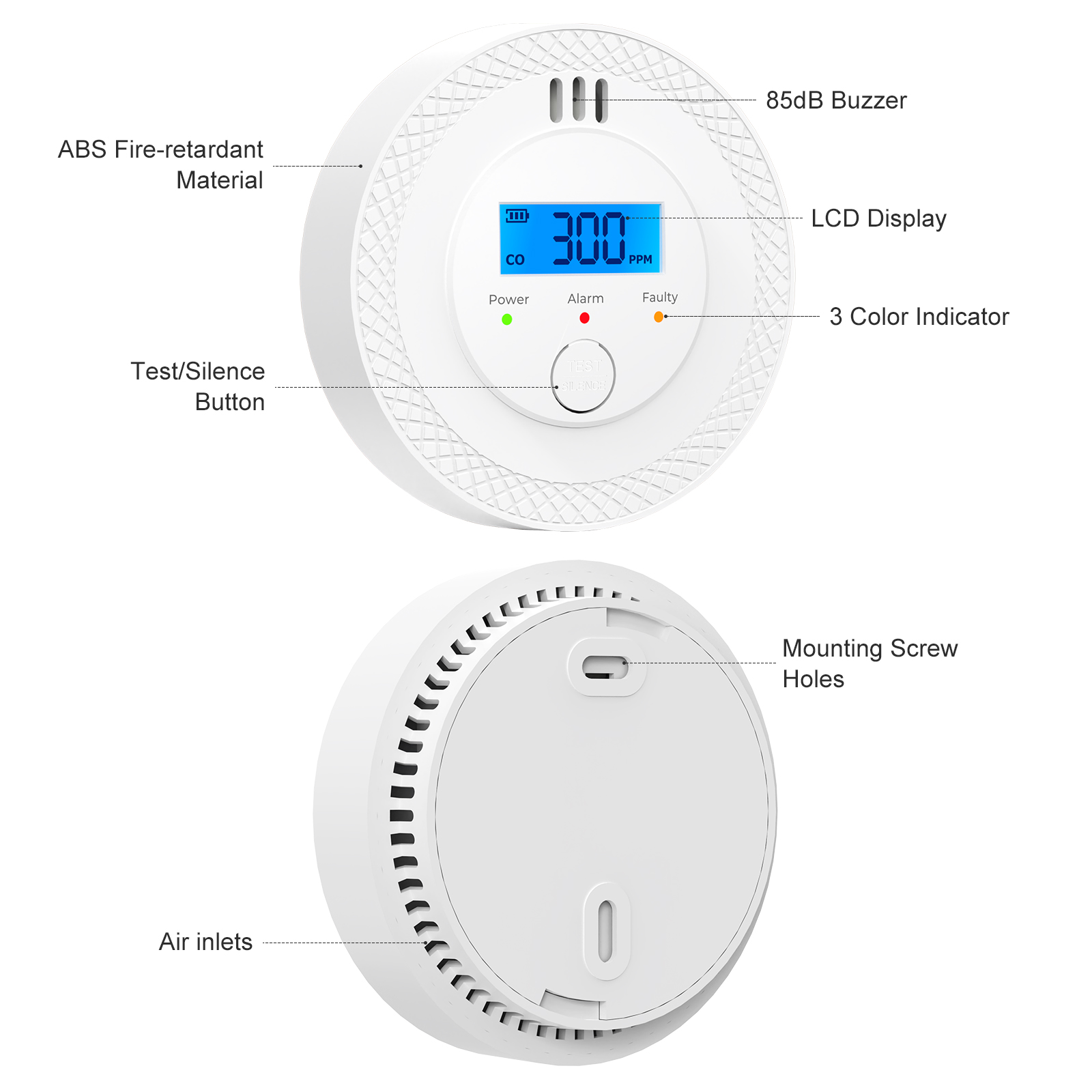 독립형 일산화탄소 감지기 (LCD 디스플레이, DC 3 - Carbon Monoxide Detector Combo 리뷰 및 가격